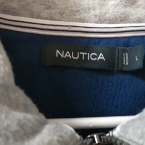 Nautica Navy Quarter Zip Pullover – Men’s Large - Picture 2 of 2